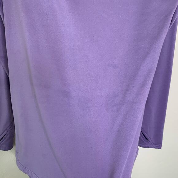 Cuddl Duds Climate Right Purple Long Sleeve Shirt Sz Medium - Picture 4 of 5